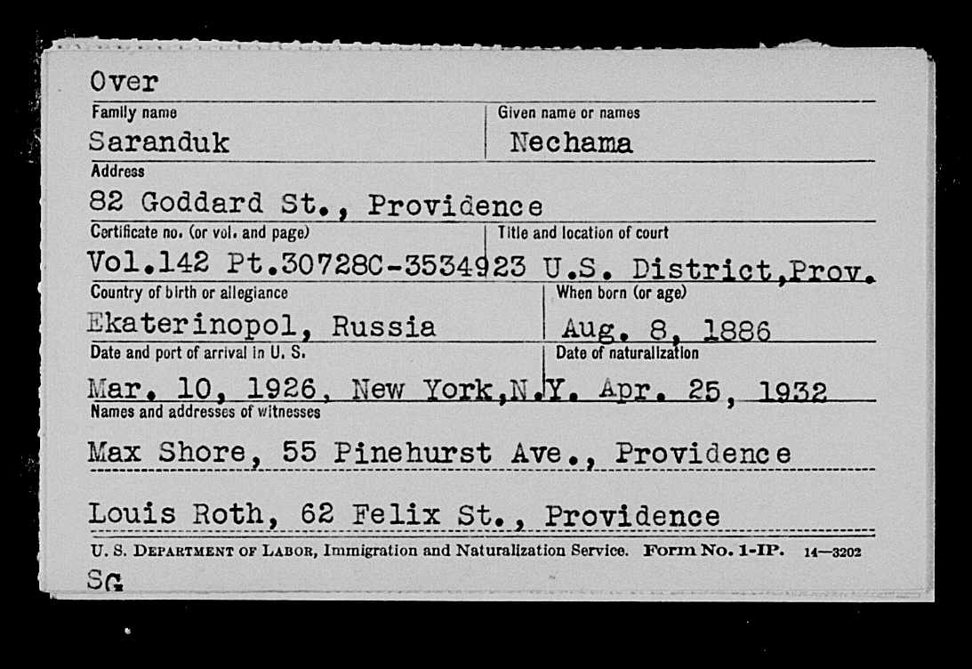 Netty Naturalization Index