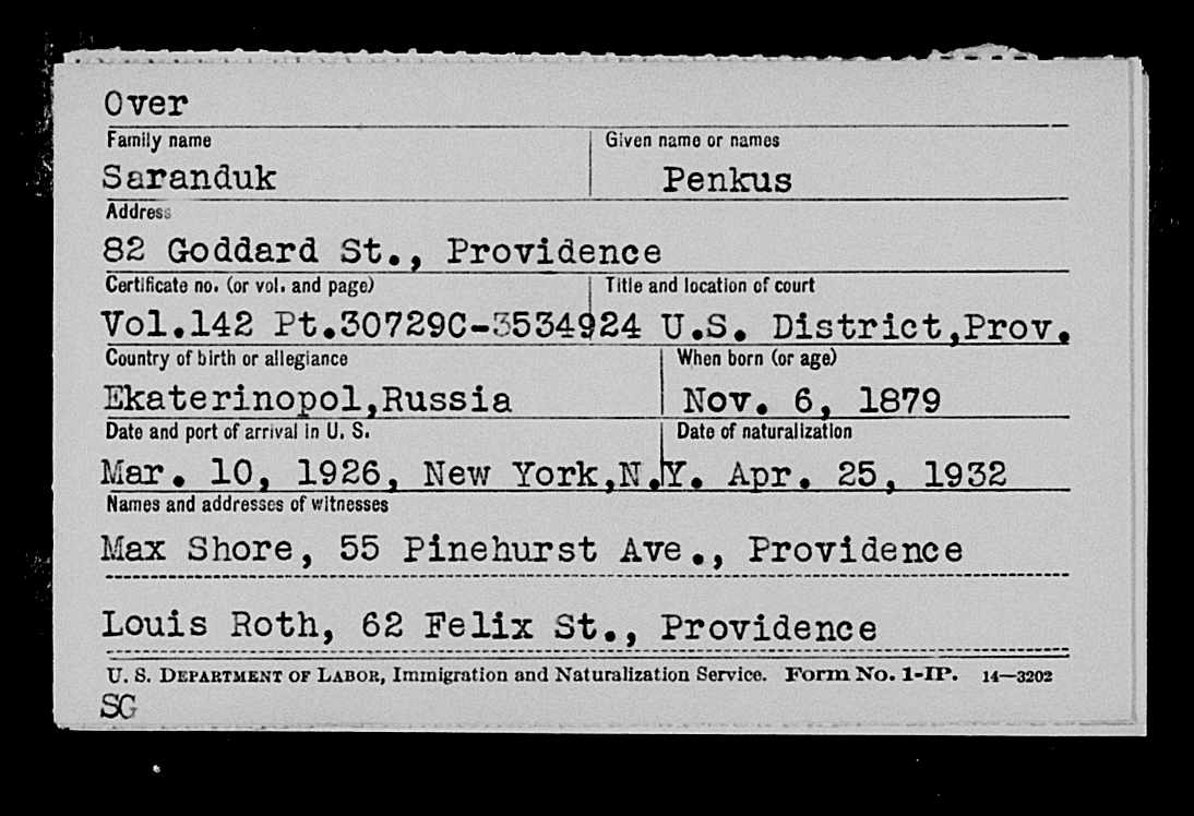 Philip Naturalization Index